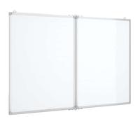 vidaXL Magnetic Whiteboard Foldable 120x80x1.7 cm Aluminium