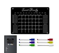 Magnetic Whiteboard For, Erasable Notepad for Planning, Transparent Reusable Whiteboard with 6 Erasable Markers for Kitchen, Office and Home