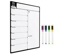 Magnetic Whiteboard for Fridge A3 Size 30cm x 42cm | Dry Erase Magnet Board, 4 Markers, Easy to Write & Wipe, Weekly Planner for Home Kitchen Office School