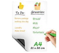 Magnetic Whiteboard for Fridge A4 - Dry Erase Board for Refrigerator - White Board for Fridge Whiteboard - Magnet White Boards