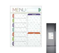 Magnetic Whiteboard for Fridge | Daily Tasks, Weekly Planner & for the Kitchen - Weekly Plan with Shopping List & Meal Planner for Kitchen Organisation