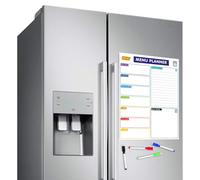 Magnetic Whiteboard for Fridge: Multi-Functional Meal Menu Planner, with Colourful Erasable Pens