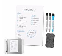 Magnetic Whiteboard Paper,21 x 29.7 cm,Kitchen Schedule | White Board Sheet with 3 Markers & 1 Eraser,Re-writable,Ideal for School,Home & Office