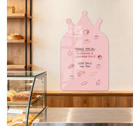 Magnetic Whiteboard Paper, 40 x 67 cm Crown & Animal Shaped Dry Erase Whiteboard Sheets, Removable Self-Adhesive Whiteboard Film Stick on Wall or Fridge for Home, Office & School (Crown-Pink)
