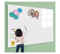 Magnetic Whiteboard Paper, Electrostatic Self Adhesive Dry Erase Wall Board Paper Roll White Multiple Sizes(17.8x196.9IN(0.45x5m))