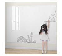 Magnetic Whiteboard Paper, Self Adhesive Whiteboard Paper Electrostatic Adsorption Peel and Stick Dry Erase Wall Stickers White Multiple Sizes(17.8x196.9IN(0.45x5m))