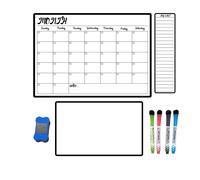 Magnetic Whiteboard Planner Set Multifunction For Fridge Student Study Dry Erase