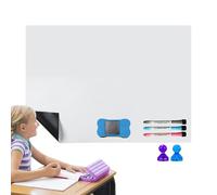 Magnetic Whiteboard Sheet - A3 A4 Size 42x30cm, Self Adhesive Planner, Dry Erase Board | Kitchen Fridge Grocery List Office Memo Recording School Classroom Writing Drawing Message Task Organizer