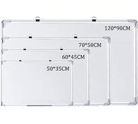 Magnetic whiteboard Small Large White Board Dry Wipe Notice Office School Home Dry Wipe Pen Tray Erase Aluminum Frame Message Schedule Wall Mounted Hanging Planner and Markers Magnets (Small 50x35cm)