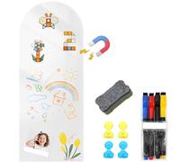 Magnetic Whiteboard Sticker for Wall,101x40.5cm Self Adhesive No Ghosting Dry Erase Board Sheet with Dry Wipe Pen Eraser & Magnets,Whiteboard Sticker Stick for Office Home School Meeting Room(Style 1)