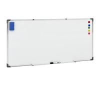 Magnetic Whiteboard White Steel Presentation Supply Dry-Erase Board vidaXL