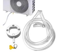 Magnetic Window AC Drain - Transparent Condensate Hose Kit, Stainless Clamp | Leakproof Adapter Set Connector Tube, Universal Flexible Clear Water Drain for Mini Split Air Conditioner