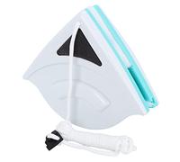 Magnetic Window Cleaner, Double Sided Glass Wiper, Strong Magnetic Cleaning Tool for Single Glazing Windows 5-15mm Thickness, Triangular Design with Safety Rope and Removable Wip