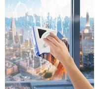 Magnetic Window Cleaner for Single Glazed Glass Double Sided Window Cleaner Tool with Strong Magnet Triangular Head Safety Rope and Built-in Water Storage PURIAYA