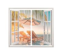 Magnetic Window Fly Screen 110 x 70cm Self-Adhesive Anti Mosquito Mesh Fly Curtain Nets with Closing Magnets, Hands-Free Magnetic Window Mosquito Net for All Window