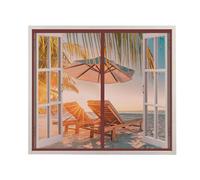 Magnetic Window Fly Screen 70 x 70cm Self-Adhesive Anti Mosquito Mesh Fly Curtain Nets with Closing Magnets, Hands-Free Magnetic Window Mosquito Net for All Window