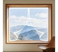 Magnetic Window Fly Screens Windows 115 x 125 cm Selfadhesive Tape Window Nets Insects with Installation Accessories for Bedroom, Living Room, Kitchen Patio, White