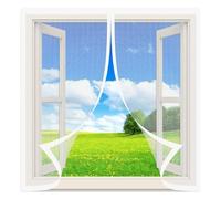 Magnetic Window Fly Screens Windows 125 x 60 cm Keep Fly Mosquito Out Bug Net for Windows Custom Size for Doors and Patio Screens, White