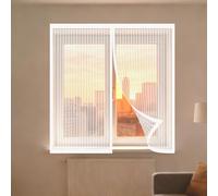 Magnetic Window Fly Screens Windows 55 x 90 cm Selfadhesive Tape Window Nets to Keep Bugs Out with Installation Accessories for Windows Doors and Patio Screens, White
