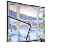 Magnetic Window Insulation Indoor Windproof and Warm Windows in Winter Thermal Insulation Film Cold Insulation Film Energy-Saving Transparent Film for Winter(Black-Width 60cm,Height 145cm)