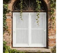 Magnetic Window Mesh 200 x 133 cm Window Mesh Insect Screen Magnetic Close Automatically, Keep Bugs Out & Let Fresh Air, Washable, with Magic Tape, for Patio, White