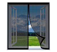 Magnetic Window Screen 100 x 99 cm Easy Installation No Drilling Or Screwing Fly Window Screen Mesh for Windows Nets to Keep Bugs Out, Black