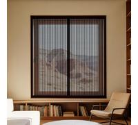 Magnetic Window Screen 115 x 165 cm with Selfadhesive DIY Fly Screen for Windows Custom Size for Home, Office, Bedroom, Living Room Kitchen, Black