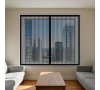 Magnetic Window Screen 130 x 85 cm Selfadhesive Tape Mosquito Net Window Insect Screen Mesh Excellent Ventilation While Blocking Bugs for Windows Doors and Patio Screens, Black