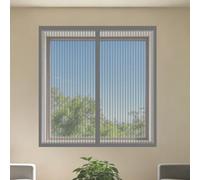 Magnetic Window Screen 135 x 120 cm Keep Fly Mosquito Out Window Fly Net Excellent Ventilation While Blocking Bugs for Home, Office, Bedroom, Living Room Kitchen, Grey