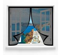Magnetic Window Screen 55 x 180 cm Magnetic Insect Mesh Fly Screens Window Mosquito Net Anti-Tearing for Balcony Windows Kitchen Windows, Black
