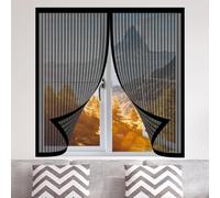 Magnetic Window Screen 60 x 100 cm Keep Fly Mosquito Out Fly Screen Window Adjustable DIY Easy Installation for Living Room Bedroom Offfice, Black