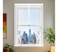 Magnetic Window Screen 70 x 130 cm Keep Fly Mosquito Out Mesh Mosquito Bug Net for Windows with Installation Accessories for Home, Office, Bedroom, Living Room Kitchen, White