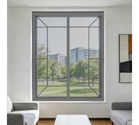 Magnetic Window Screen 75 x 140 cm Prevents Insects Flies Mosquitoes from Entering The Room Magnetic Window Screen Insect Mesh Custom Size for Living Room Bedroom Offfice, Grey