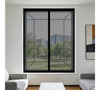 Magnetic Window Screen 75 x 175 cm Prevents Insects Flies Mosquitoes from Entering The Room Magnetic Window Screen Insect Mesh Custom Size for Living Room Bedroom Offfice, Black