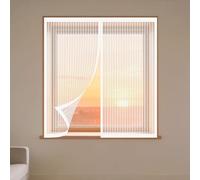 Magnetic Window Screen 80 x 80 cm Keep Fly Mosquito Out Fly Screen for Windows with Installation Accessories for Living Room Bedroom Offfice, White