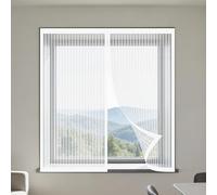 Magnetic Window Screen 80 x 80 cm Keep Fly Mosquito Out Fly Screens for Windows Magnetic Custom Size for Windows Doors and Patio Screens, White