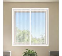 Magnetic Window Screen 85 x 60 cm Keep Fly Mosquito Out Window Fly Net Excellent Ventilation While Blocking Bugs for Home, Office, Bedroom, Living Room Kitchen, White