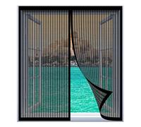 Magnetic Window Screen 87 x 77 cm Easy Installation No Drilling Or Screwing Fly Screen for Window for Windows Nets to Keep Bugs Out, Black
