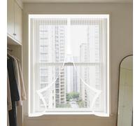 Magnetic Window Screen 90 x 95 cm Prevents Insects Flies Mosquitoes from Entering The Room Magnetic Window Fly Screens Easy Installation for Living Room Bedroom Offfice, White