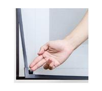 Magnetic Window Screen - Adjustable Fiberglass Mesh with Black Frame for Easy Installation