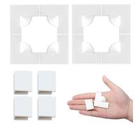 Magnetic Window Screen Corners & Mesh Clips Kit - Reinforced Corners & Heavy Duty Windproof Clips | DIY Fly Screen Repair Accessories | Secure Mosquito Net Fixing, Easy Install (Beige)