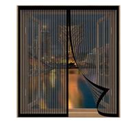 Magnetic Window Screen Easy Installation 75x123cm Black | Heavy Duty Bug Mesh Curtain Easy Installation No Drilling Or Screwing For Windows Nets To Keep Bugs Out