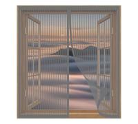 Magnetic Window Screen for Cats 45 x 105 cm Easy Installation No Drilling Or Screwing Self Sealing-Heavy Duty-Hands Free Mesh Partition for Windows Nets to Keep Bugs Out, Grey