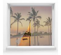 Magnetic Window Screen Grey 110x155cm Mesh Fly Curtain Mosquito Net for Windows,Shuts Automatically/Easy to Install/Without Drilling for Keeping Out Flies