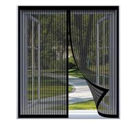 Magnetic Window Screen Insect Mesh 65 x 65 cm Easy Installation No Drilling Or Screwing Adjustable DIY Window Screen for Windows Nets to Keep Bugs Out, Black
