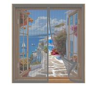 Magnetic Window Screen Insect Mesh 70 x 130 cm Easy Installation No Drilling Or Screwing Fly Bug Mosquito Mesh for Windows Nets to Keep Bugs Out, Grey