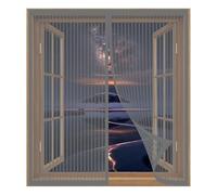 Magnetic Window Screen Insect Mesh 80 x 110 cm Easy Installation No Drilling Or Screwing Fly Bug Mosquito Mesh for Windows Nets to Keep Bugs Out, Grey