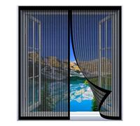 Magnetic Window Screen Mesh 120 x 70 cm Easy Installation No Drilling Or Screwing Fly Window Screen Mesh for Windows Nets to Keep Bugs Out, Black