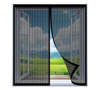 Magnetic Window Screen Mesh 40 x 95 cm Easy Installation No Drilling Or Screwing Mesh Curtain for Windows Nets to Keep Bugs Out, Black