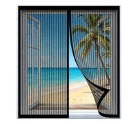 Magnetic Window Screen Mesh 60 x 105 cm Easy Installation No Drilling Or Screwing Door Screen Mesh Curtain for Windows Nets to Keep Bugs Out, Black
